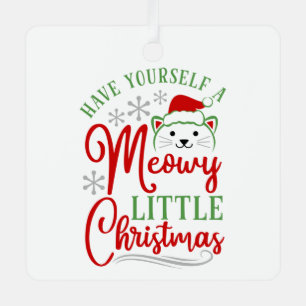 Ornement En Métal Meowy Little Christmas