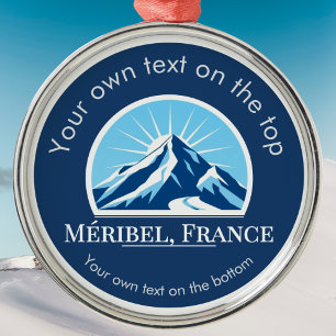Ornement En Métal Méribel France station de ski médaille souvenir