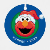Ornement En Métal Merry Christmas Elmo (Recto)