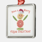 Ornement En Métal Merry Vegan Christmas (Gauche)
