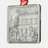 Ornement En Métal Michaël Angelo à cheval, rendant visite à un (Gauche)