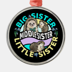 Ornement En Métal Middle Sister est une grande et petite soeur