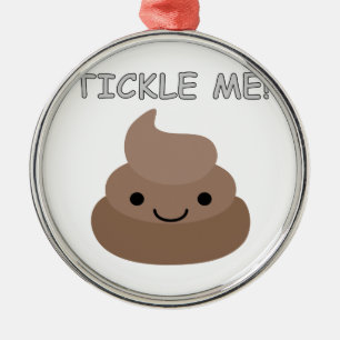 Ornement En Métal Mignonne Tickme Poop Emoji