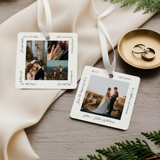 Ornement En Métal Minuscules couples histoire d'amour Timeline Momen