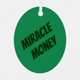 Ornement En Métal "Miracle Money" - Oval -