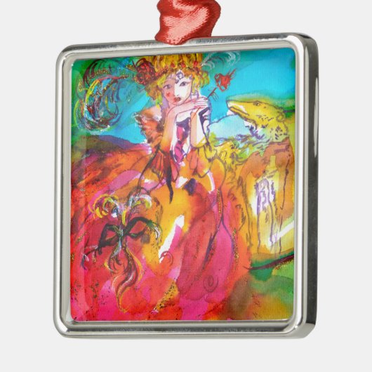 Ornement En Métal MIRANDOLINA, Masque de Carnaval vénitien (Gauche)