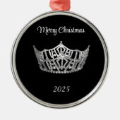 Ornement En Métal Miss America style Silver Crown Christmas Ornament (Devant)