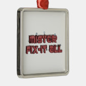 Ornement En Métal Mister Fix-It All Wooden Text Design (Droite)