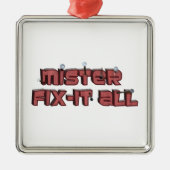 Ornement En Métal Mister Fix-It All Wooden Text Design (Devant)