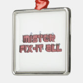 Ornement En Métal Mister Fix-It All Wooden Text Design (Gauche)