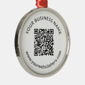 Ornement En Métal Modèle de code QR téléchargé avec texte modifiable (Droite)