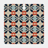 Ornement En Métal Modèle floral japonais de texte personnalisé (Recto)