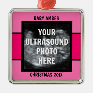 Ornement En Métal Modèle photo Ultrasound pour la petite fille