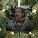 Ornement En Métal Modern Photo High School Graduation Gifts<br><div class="desc">Celebrate a meaningful milestone with this Modern Photo High School Graduation Gifts Ceramic Ornament. Featuring a favorite senior photo paired with clean modern typography, this personalized graduation ornament captures a special moment to cherish for years to come. Perfect for high school graduation celebrations, Class of keepsakes, or thoughtful graduation gifts,...</div>