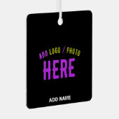 ORNEMENT EN MÉTAL MODERNE ET MODERNE PERSONNALISABLE NOIR VÉRIFIÉ (Avant droite)