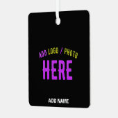 ORNEMENT EN MÉTAL MODERNE ET MODERNE PERSONNALISABLE NOIR VÉRIFIÉ (Avant gauche)