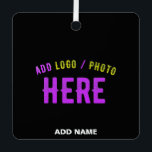 ORNEMENT EN MÉTAL MODERNE ET MODERNE PERSONNALISABLE NOIR VÉRIFIÉ<br><div class="desc">VOUS POUVEZ CHANGER,  REDIMENSIONNER OU AJOUTER LOGO,  PHOTO,  TEXTE ET COULEURS COMME VOUS LE SOUHAITEZ.MERCI.</div>