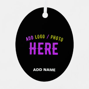 ORNEMENT EN MÉTAL MODERNE ET MODERNE PERSONNALISABLE NOIR VÉRIFIÉ