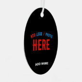 ORNEMENT EN MÉTAL MODERNE ET MODERNE PERSONNALISABLE NOIR VÉRIFIÉ (Avant droite)