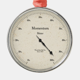 Ornement En Métal Momentum Meter Motivational Steampunk Gaz