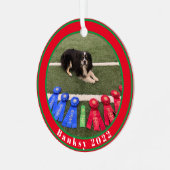 Ornement En Métal Mon bon chien photo Noël (Avant gauche)