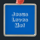 Ornement En Métal Mon Dieu, Amours, Moi !<br><div class="desc">Rappelez à votre petit que Jésus l'aime avec cette décoration spéciale de Noël !</div>