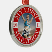 Ornement En Métal Mon premier marathon - 2011 (Droite)