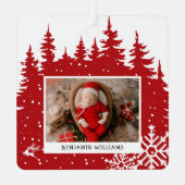 Ornement En Métal Mon premier Noël Statistiques de naissance Photo C (Verso)