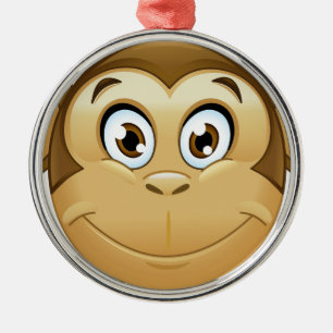 Ornement En Métal monkey emoji