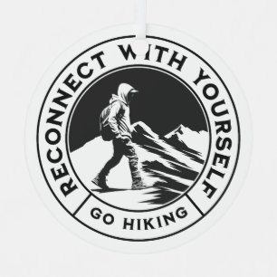 Ornement en métal monochrome pour randonneurs