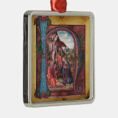 Ornement En Métal MONogramme DE PARCHEMENT DE NATIVITÉ (Droite)