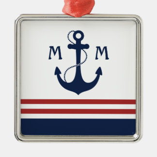 Ornement En Métal Monogramme nautique