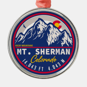 Ornement En Métal Mont Sherman Colorado - 14ers quatorteener randonn