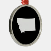 Ornement En Métal Montana en blanc et noir (Droite)