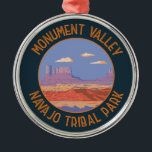 Ornement En Métal Monument Valley Navajo Tribal Park Voyage Vintage<br><div class="desc">Monument Valley,  une région désertique de sable rouge située à la frontière entre l'Arizona et l'Utah,  est connue pour les imposantes buttes en grès du Monument Valley Navajo Tribal Park.</div>
