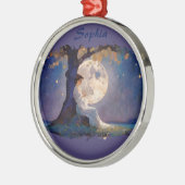 Ornement En Métal Moonlit Dreamer - Serene Night Sky (Gauche)