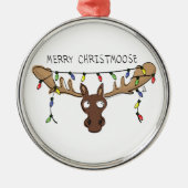 Ornement En Métal Moose Cute Funny Noël (Devant)