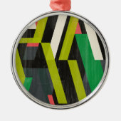 Ornement En Métal Motif à flux de suspension diagonal (Devant)