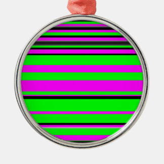 Ornement En Métal Motif à rayures couleur noir rose chaud
