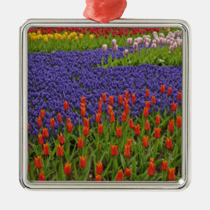 Ornement En Métal Motif de tulipes et de fleurs de muscari, 2