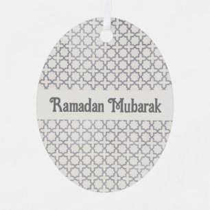 Ornement En Métal Motif géométrique beige islamique