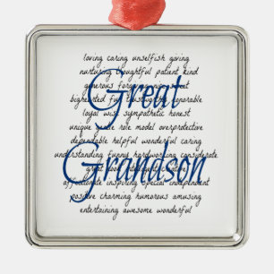 Ornement En Métal Mots de Grand-fils