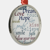 Ornement En Métal Mots de l'inspiration (Droite)