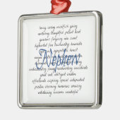 Ornement En Métal Mots pour Nephew (Gauche)