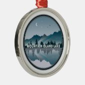Ornement En Métal Mountain Island Lake Caroline du Nord Réflexion (Droite)