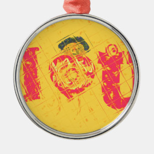 Ornement En Métal Nakupenda - I Love U Swahili Mot Texte Signifiant 