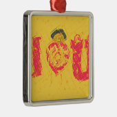 Ornement En Métal Nakupenda - I Love U Swahili Mot Texte Signifiant (Droite)