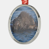 Ornement En Métal natation de bison (Gauche)