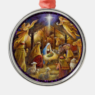 Ornement En Métal Nativity Ornament