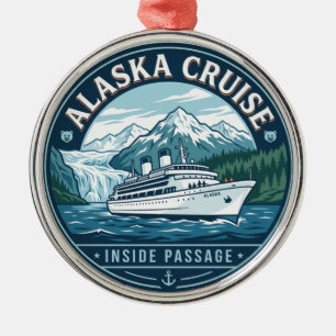 Ornement En Métal Navire de croisière en Alaska
